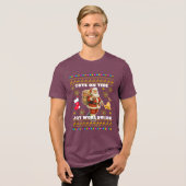 Kerst viering Tri-Blend shirt (Voorkant volledig)