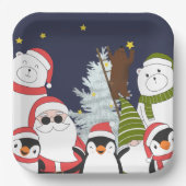 Kerst Vierkant Papier Bord (Voorkant)