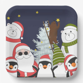 Kerst Vierkant Papier Bord