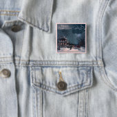  kerst vierkante button 5,1 cm (In situ)