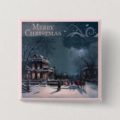  kerst vierkante button 5,1 cm (Voorkant)