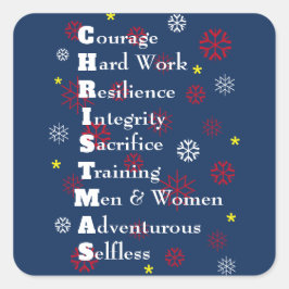 Kerst vierkante sticker