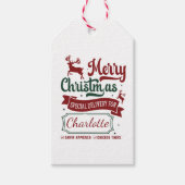 Kerst viert het vakantie! cadeaulabel (Voorkant)