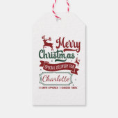 Kerst viert het vakantie! cadeaulabel (Achterkant)