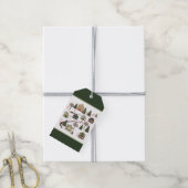 Kerst Village Cadeaulabel (Met Touw)