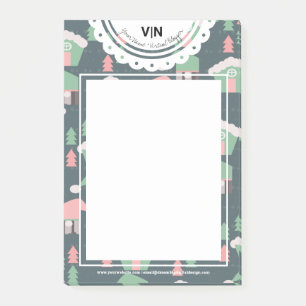 Kerst Village Gnome Kant Initiaal Zakelijk Post-it® Notes
