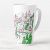 Kerst Village Grote Latte Mok (Rechterhoek)