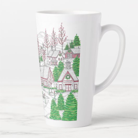 Kerst Village Grote Latte Mok (Rechts)