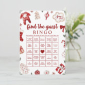 Kerst Vind het Gast Baby shower Bingo Game Kaart (Staand voorkant)