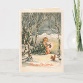  Kerst-Vintage Feestdagen Kaart (Voorkant)