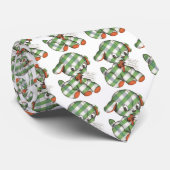 Kerst-vintage Gingham Hond Knuffel Dier Stropdas (Opgerold)