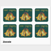 Kerst Vintage Kerstbellen Stickers (Vel)