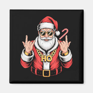 Kerst Vintage Kerstman Ho Ho Ketting Retro Kerst R Magneet