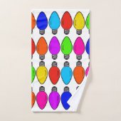 Kerst Vintage Lichtbolletjes Bad Handdoek (Handdoek)