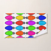 Kerst Vintage Lichtbolletjes Bad Handdoek (Handdoek)