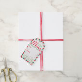 Kerst Vintage Luchtpost Glitter Cadeaulabel (Met Touw)