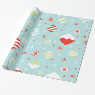 Kerst Vintage Ornamenten Cadeaupapier