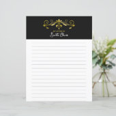 Kerst Vintage Ornamenten Rand 4 zwart (Staand voorkant)
