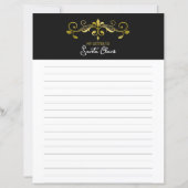 Kerst Vintage Ornamenten Rand 4 zwart (Voorkant)