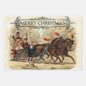 Kerst Vintage Populair Inpakpapier Vel (Voorkant 2)