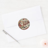 Kerst Vintage Santa Reindeer Stickers (Envelop)