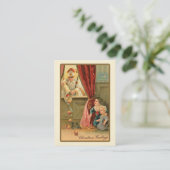 Kerst Vintage St. Nicholas Gebed Kaart Visitekaartje (Staand voorkant)