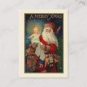 Kerst Vintage St. Nicholas Jesus Prayer Kaart Visitekaartje (Voorkant)