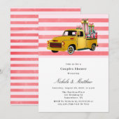 Kerst Vintage Truck Koppels Bruiloft Kaart (Voorkant / Achterkant)