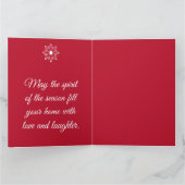 Kerst Vintage - Vouwbare Kerstkaart Kaart (Binnen)