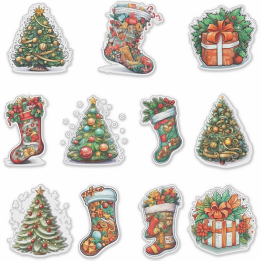 Kerst Vinyl Stickers Collectie (Voorkant)