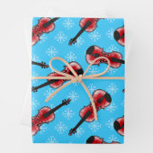 Kerst Viool Vioolmuzikant Patroon Inpakpapier Vel (In situ)