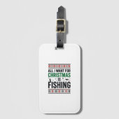 Kerst Vis Ugly Sweater Design Bagagelabel (Voorkant (verticaal))