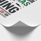 Kerst Vis Ugly Sweater Ontwerp Cadeaupapier (Hoek)