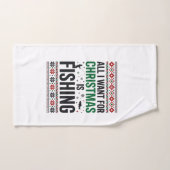 Kerst Vis Ugly Sweater Ontwerp Handdoek (Handdoek)