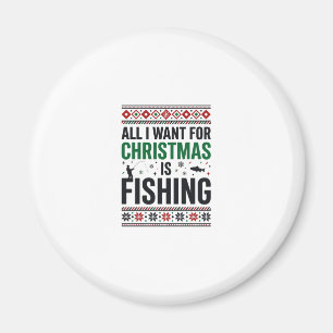 Kerst Vis Ugly Sweater Ontwerp Magneet
