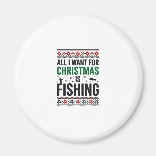 Kerst Vis Ugly Sweater Ontwerp Magneet (Voorkant)
