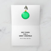 Kerst vissen feestdagen kaart (Binnen)