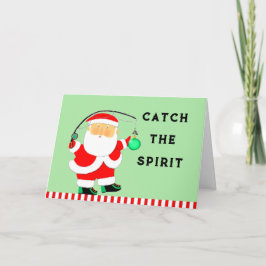 Kerst vissen feestdagen kaart