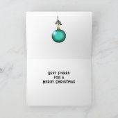 Kerst vissen feestdagen kaart (Binnen)
