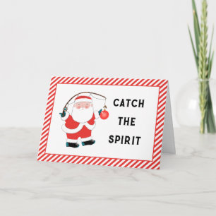 Kerst vissen feestdagen kaart