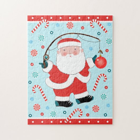 Kerst vissen legpuzzel (Verticaal)