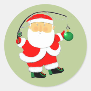 Kerst vissen Vakantie Ronde Sticker