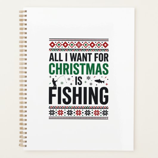Kerst Visserij Horrorsweater Ontwerp Planner (Voorkant)