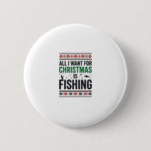 Kerst Visserij Horrorsweater Ontwerp Ronde Button 5,7 Cm