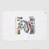 Kerst Visstroom Citaat Ontwerp Golfhanddoek (Horizontaal)