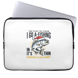 Kerst Visstroom Citaat Ontwerp Laptop Sleeve