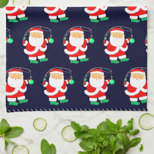 Kerst Vist grappig Theedoek (Gevouwen)