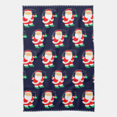 Kerst Vist grappig Theedoek (Verticaal)