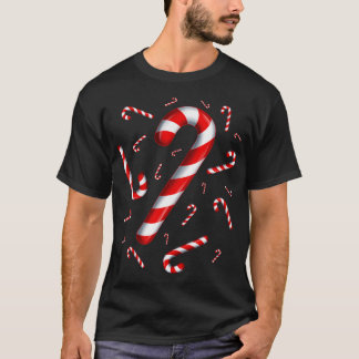 Kerst Vliegende Candy Cane Liefhebber Proef Rood e T-shirt