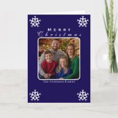 Kerst Vliegtuig Sneeuwvlok Foto Grappig Custom Kaart (Voorkant)